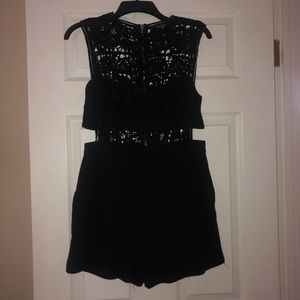BOOHOO Lace Cut Out Romper